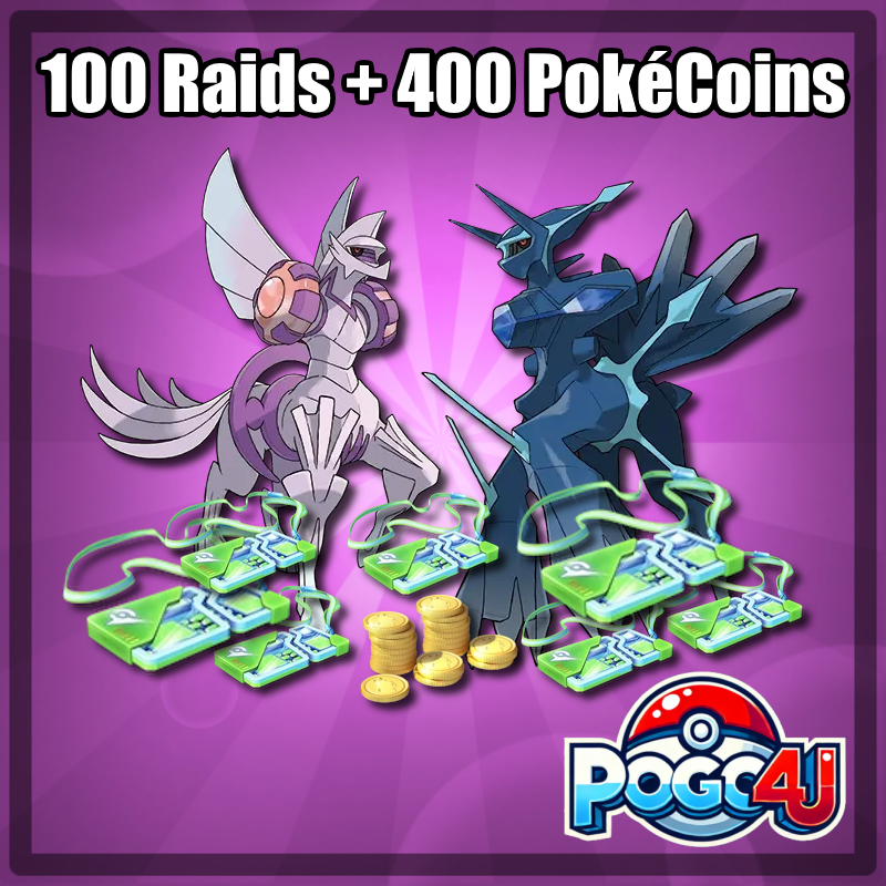 100 Raid Battles + 400 PokéCoins - Ultimate Raid Bundle