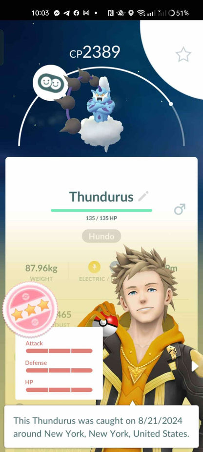 Level 31 Account Hundo Thundurus & Event Slakoth