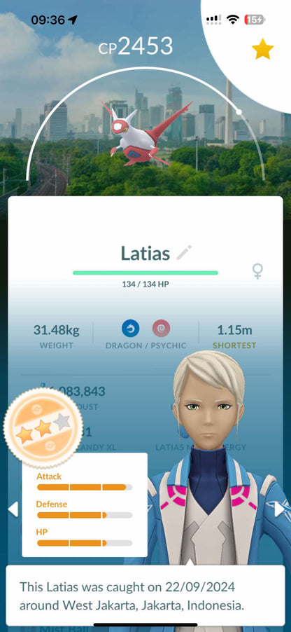 Level 36 Account with 41 Shiny, 17 Hundo, & Exclusive Jakarta Event Pokémon