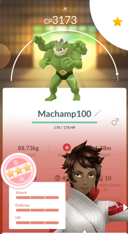 Level 40 Pokémon with Shundo Machamp and 46 Hundos