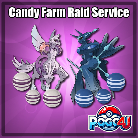 12 Guaranteed Raids for Origin Forme Dialga & Palkia - Exclusive Move Candy Farm