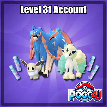 Level 31 Account - Shundo Galarian Ponyta & Hundo Eevee