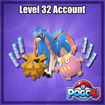 Level 32 Account Featuring Shundo Pineco and Darumaka