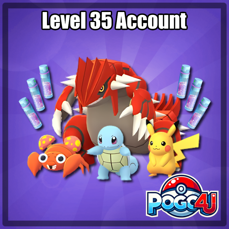 Level 35 Account | Shundo Paras, Hundos, Groudon, & Rare Pikachu