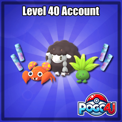 Level 40 Account - Shundo Oddish, Paras & Wooloo