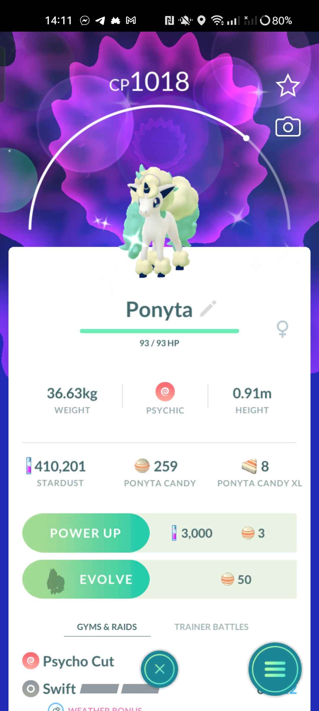 Level 31 Account With Shundo Skwovet and Ponyta