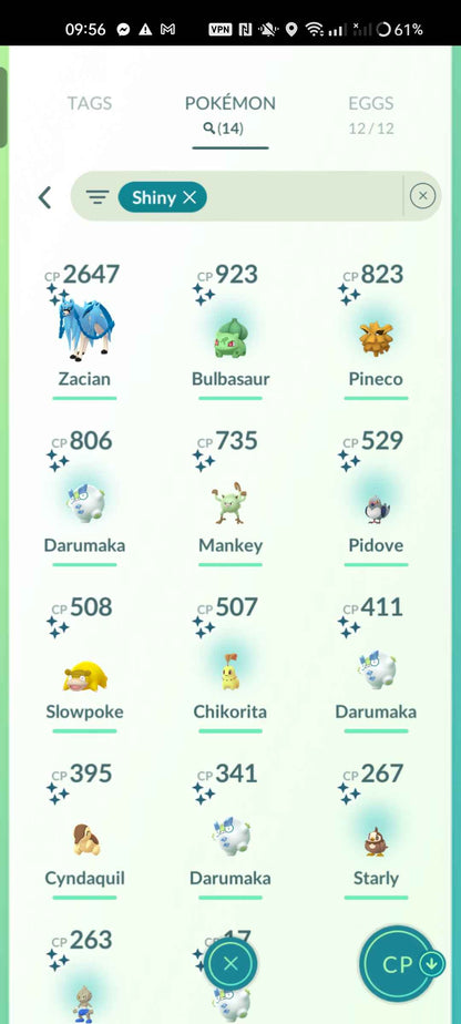 Level 32 Account - Shiny Zacian, 4 Shundos & 24 Hundos