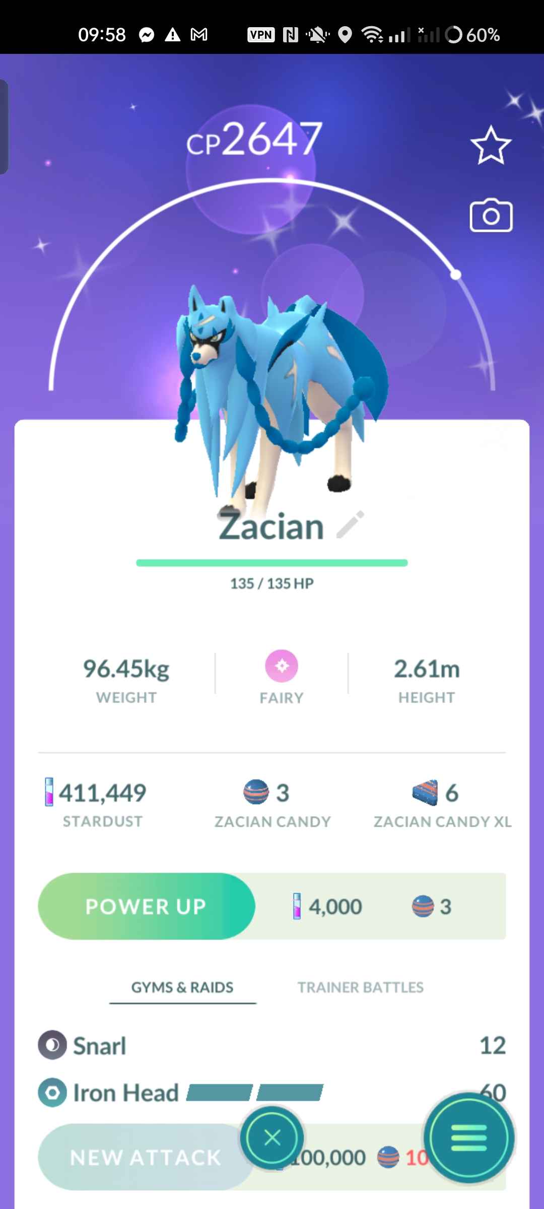 Level 32 Account - Shiny Zacian, 4 Shundos & 24 Hundos