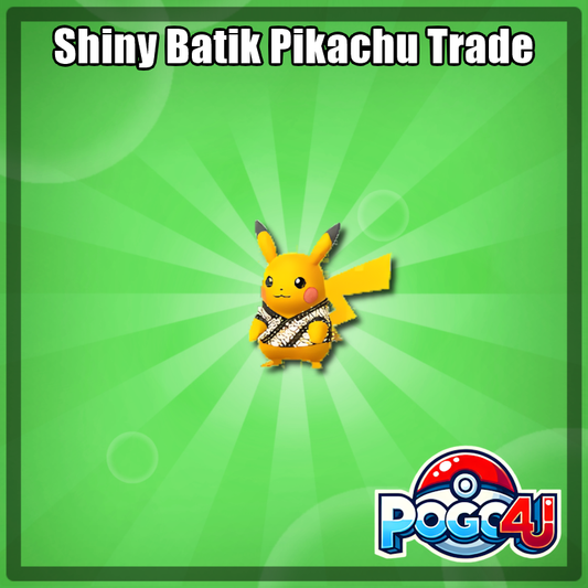 Shiny Batik Pikachu Trade (Jakarta Safari)